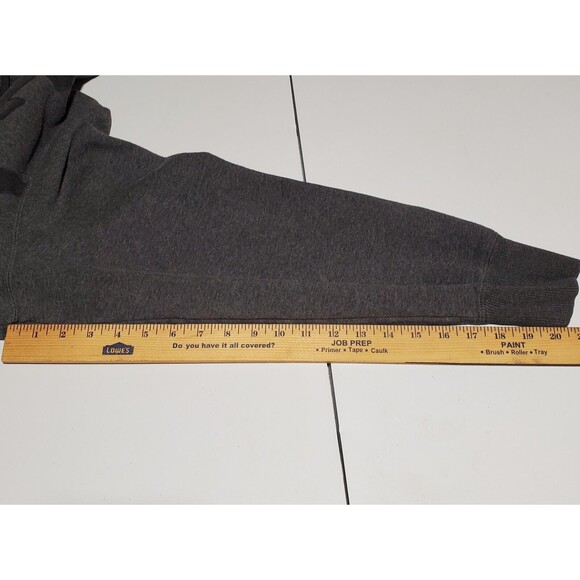 VTG Y2K Nike Hoodie Sweatshirt 2X Gray Stitched Big Logo Pull Over Spell Out EUC - Picture 10 of 10